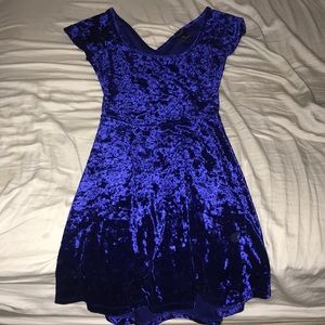 Blue Velvet Dress